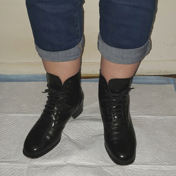 Nine West Black Leather Ankle Boots - Picture 11 of 12